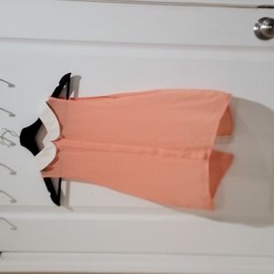 Coral sleeveless blouse